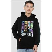 Marvel Classic Super Heroes Youth Kids Pull-Over Hoodie, Black | Size: 7-8 Years