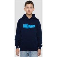 Disney Finding Nemo Logo Youth Kids Pull-Over Hoodie, Navy | Size: 9-11 Years
