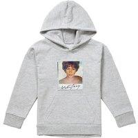Whitney Houston Snapshot Youth Kids Pull-Over Hoodie, Athletic Heather in Grey | Size: 12-13 Years