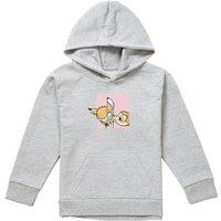 Disney Bambi Kiss Youth Kids Pull-Over Hoodie, Athletic Heather in Grey | Size: 9-11 Years