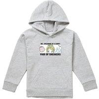 Disney Cinderella Dreaming Of Comfy Sneakers Youth Kids Pull-Over Hoodie, Athletic Heather in Grey | Size: 5-6 Years