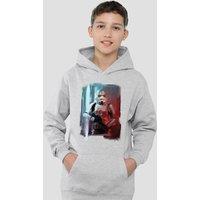 Disney Obiwan Kenobi Stormtrooper Painted Youth Kids Pull-Over Hoodie, Athletic Heather in Grey | Size: 12-13 Years