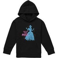 Disney Cinderella Turn Up Your Magic Youth Kids Pull-Over Hoodie, Black | Size: 12-13 Years