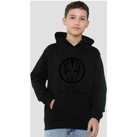 Marvel Secret Invasion Mono Badge Youth Kids Pull-Over Hoodie, Black | Size: 7-8 Years