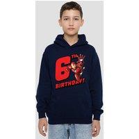 Marvel Iron Man Birthday 6 Youth Kids Pull-Over Hoodie, Navy | Size: 5-6 Years