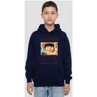 One Piece Luffy Wanted Poster Youth Kids Pull-Over Hoodie, Navy | Size: 9-11 Years