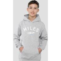 Miles Davis Miles Youth Kids Pull-Over Hoodie, Athletic Heather in Grey | Size: 5-6 Years