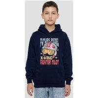 Disney Star Wars Future Rebel Xwing Fighter Pilot Youth Kids Pull-Over Hoodie, Navy | Size: 5-6 Years