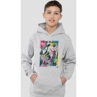 Pink Floyd Knebworth Youth Kids Pull-Over Hoodie, Athletic Heather in Grey | Size: 9-11 Years
