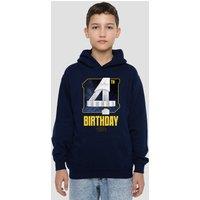 Disney Star Wars Stormtrooper 4Th Birthday Space Youth Kids Pull-Over Hoodie, Navy | Size: 9-11 Years