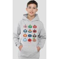 Marvel Hero Pumpkins Youth Kids Pull-Over Hoodie, Athletic Heather in Grey | Size: 9-11 Years