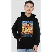 One Piece Pirates Are Coming Poster Youth Kids Pull-Over Hoodie, Black | Size: 12-13 Years