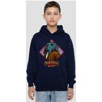 Disney Star Wars: Skeleton Crew Neel Badge Youth Kids Pull-Over Hoodie, Navy | Size: 7-8 Years