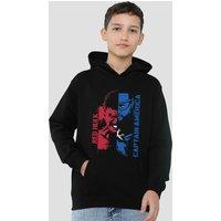 Marvel Captain America & Red Hulk Graffiti Youth Kids Pull-Over Hoodie, Black | Size: 5-6 Years