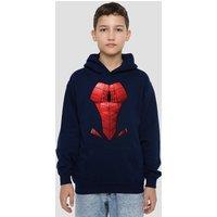 Marvel Spiderman Costume Youth Kids Pull-Over Hoodie, Navy | Size: 12-13 Years
