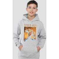 Marvel Spiderman Creeping Venom Youth Kids Pull-Over Hoodie, Athletic Heather in Grey | Size: 7-8 Years