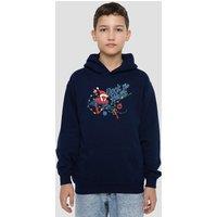 Marvel Spiderman Deck The Walls Youth Kids Pull-Over Hoodie, Navy | Size: 5-6 Years