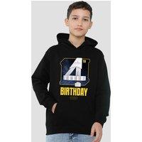 Disney Star Wars Stormtrooper 4Th Birthday Space Youth Kids Pull-Over Hoodie, Black | Size: 7-8 Years