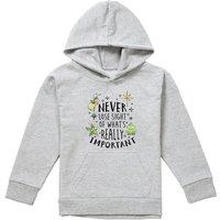 Disney The Princess & The Frog Never Lose Sight Youth Kids Pull-Over Hoodie, Athletic Heather in Grey | Size: 9-11 Years