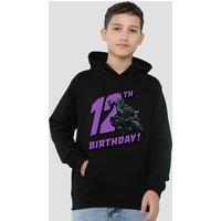 Marvel Black Panther Birthday 12 Youth Kids Pull-Over Hoodie, Black | Size: 7-8 Years