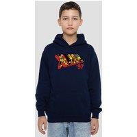 Marvel X-Men 97 Comic Logo Youth Kids Pull-Over Hoodie, Navy | Size: 5-6 Years