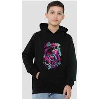 Marvel Ghost Spider Gwen Graffiti Face Youth Kids Pull-Over Hoodie, Black | Size: 7-8 Years