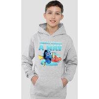 Disney Finding Nemo Dory There'S Always A Way Youth Kids Pull-Over Hoodie, Athletic Heather in Grey | Size: 7-8 Years