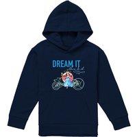 Disney Cinderella With Pumpkin Coach. Dream It, Then Do It Youth Kids Pull-Over Hoodie, Navy | Size: 5-6 Years