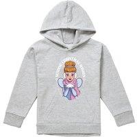 Disney Cinderella Christmas Wishes Youth Kids Pull-Over Hoodie, Athletic Heather in Grey | Size: 5-6 Years
