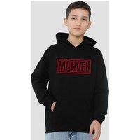 Marvel Doodle Brick Youth Kids Pull-Over Hoodie, Black | Size: 12-13 Years