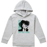 Whitney Houston How Will I Know Youth Kids Pull-Over Hoodie, Athletic Heather in Grey | Size: 5-6 Years