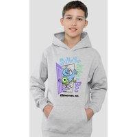 Disney Pixar Icons Youth Kids Pull-Over Hoodie, Athletic Heather in Grey | Size: 7-8 Years