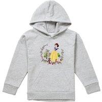 Disney Snow White & Her Forest Friends Youth Kids Pull-Over Hoodie, Athletic Heather in Grey | Size: 9-11 Years