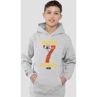 Disney Star Wars Greatest Kid Xwing Pilot Youth Kids Pull-Over Hoodie, Athletic Heather in Grey | Size: 12-13 Years