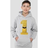 Disney Star Wars C3Po 1 Youth Kids Pull-Over Hoodie, Athletic Heather in Grey | Size: 12-13 Years