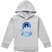 Disney Inside Out 2 Sadness Youth Kids Pull-Over Hoodie, Athletic Heather in Grey | Size: 7-8 Years