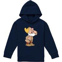 Snow White And The Seven Dwarfs, Sneezy Youth Kids Pull-Over Hoodie, Navy | Size: 5-6 Years