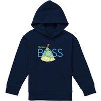 Disney The Princess & The Frog My Own Boss With Tiana Youth Kids Pull-Over Hoodie, Navy | Size: 7-8 Years