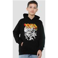 Marvel X-Men Retro Team Youth Kids Pull-Over Hoodie, Black | Size: 12-13 Years