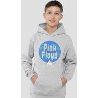 Pink Floyd Circle Of Prisms Youth Kids Pull-Over Hoodie, Athletic Heather in Grey | Size: 9-11 Years