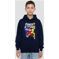 Hasbro Power Rangers Trio Youth Kids Pull-Over Hoodie, Navy | Size: 12-13 Years