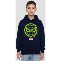 Marvel Spider Man Lo Youth Kids Pull-Over Hoodie, Navy | Size: 7-8 Years