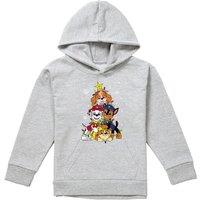 Paw Patrol Skye Chase Christmas Tree Youth Kids Pull-Over Hoodie, Athletic Heather in Grey | Size: 12-13 Years