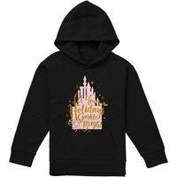 Disney Princess Christmas Let Your Holidays Sparkle Bright Youth Kids Pull-Over Hoodie, Black | Size: 7-8 Years