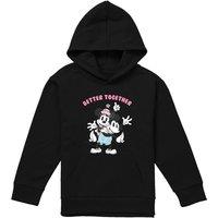 Disney Mickey Minnie Mouse Better Together Youth Kids Pull-Over Hoodie, Black | Size: 7-8 Years