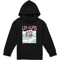 Disney Mickey Mouse Les Alpes Youth Kids Pull-Over Hoodie, Black | Size: 9-11 Years