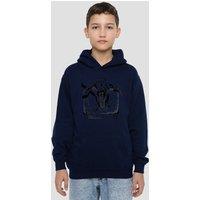 Marvel X-Men Wolverine Jump Youth Kids Pull-Over Hoodie, Navy | Size: 9-11 Years