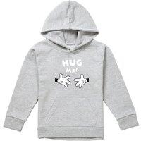Disney Mickey Mouse Hug Me Valentine'S Day Youth Kids Pull-Over Hoodie, Athletic Heather in Grey | Size: 12-13 Years