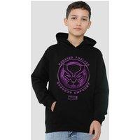 Marvel Black Scratched Panther Youth Kids Pull-Over Hoodie, Black | Size: 7-8 Years