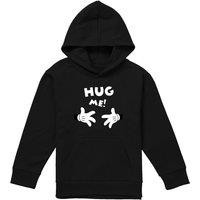 Disney Mickey Mouse Hug Me Valentine'S Day Youth Kids Pull-Over Hoodie, Black | Size: 9-11 Years